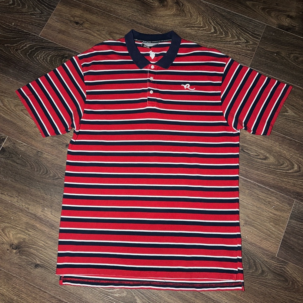 Rocawear Striped Polo Shirt – Red/Navy/White